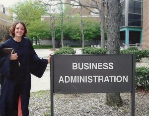 BG graduation - with BA sign